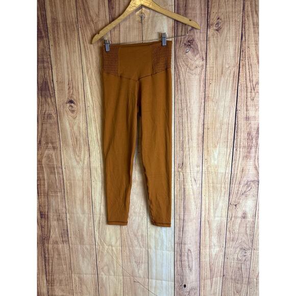 Aerie Offline 7/8 Leggings Burnt Orange Ruche Waist Size S NEW READ DESC - Picture 5 of 6